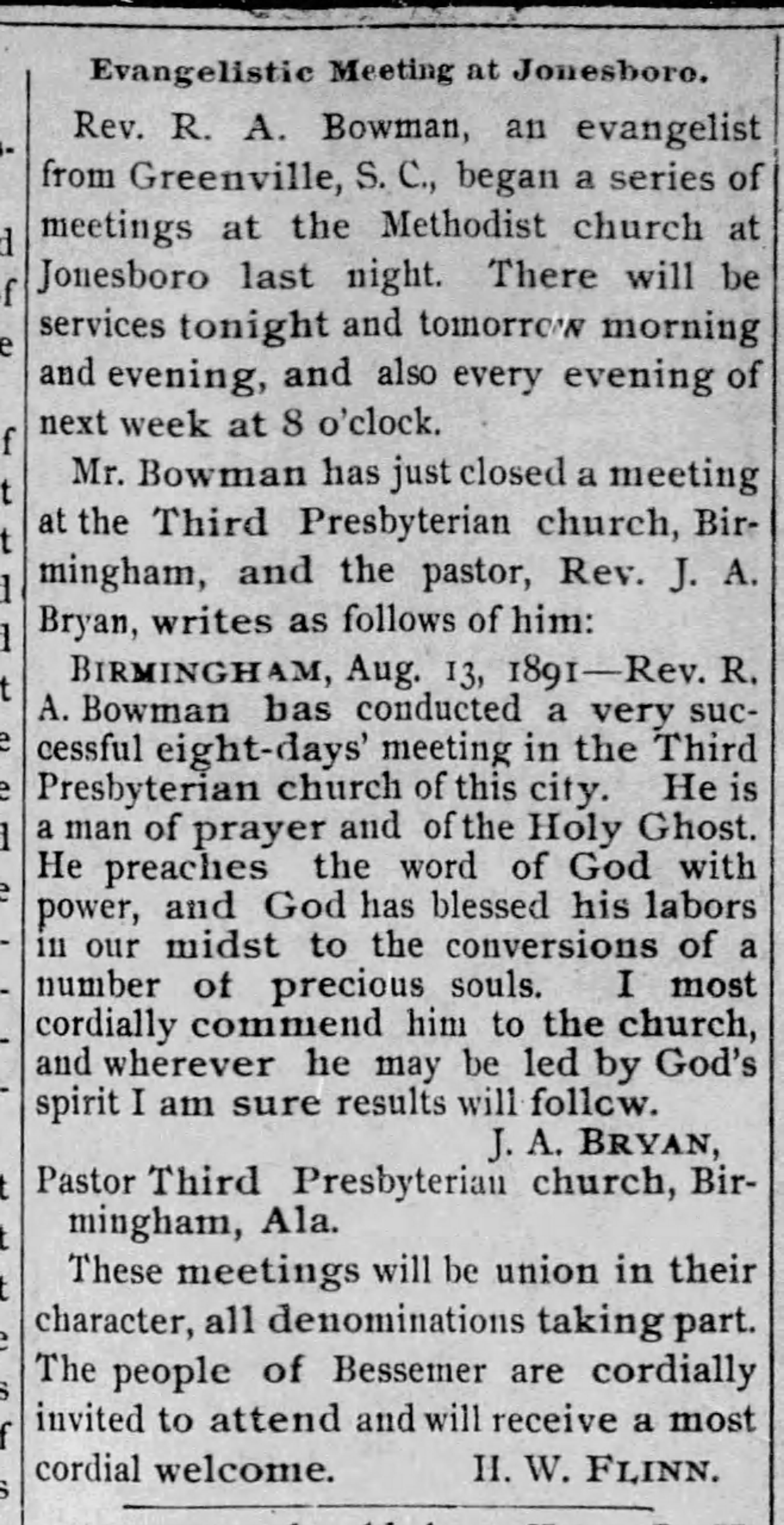 Letter Commending Another Evangelist